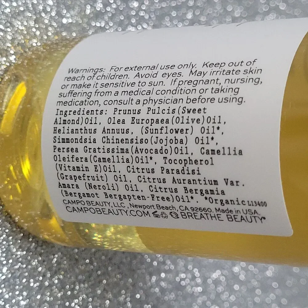 Campo Mama Hydration Belly Oil Stretch Mark Relief Large Size 4 fl oz New Sealed